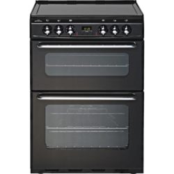 New World EC600DOm 60cm Electric Ceramic Double Oven Cooker in Black